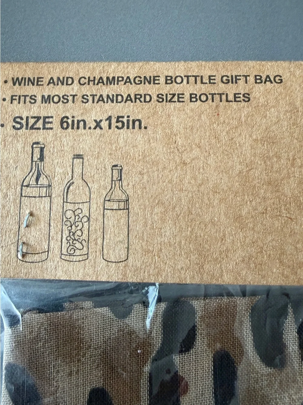 🆕Animal Print Wine Gift Bags - Set of 4 Sealed